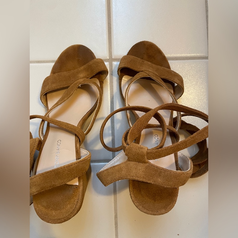 Tony Bianco Kappa Heel in Tan Velvet Suede - Picture 6 of 7